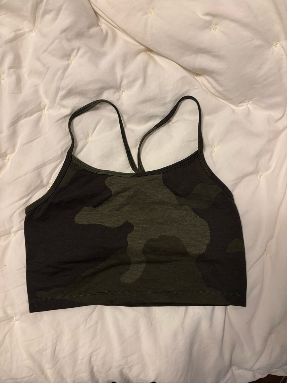aerie Olive Green Seamless Cropped Bralette